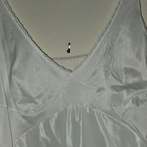 VTG Van Raalte White Chemise Slip Dress Nightie jamies Nightgown  38" Bust